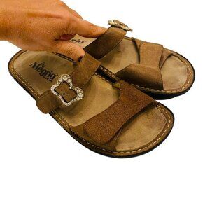 Alegria Mariposa Soft Bronze Ladies Slide Sandals Sz 39 Mar-205 Butterfly